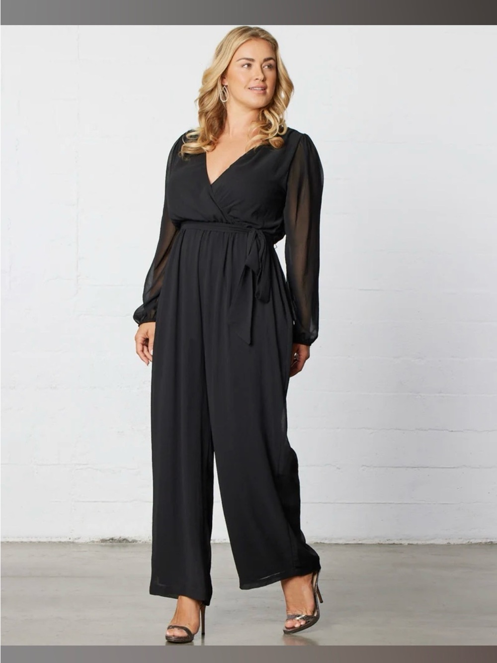 Celina Chiffon Jumpsuit - Black